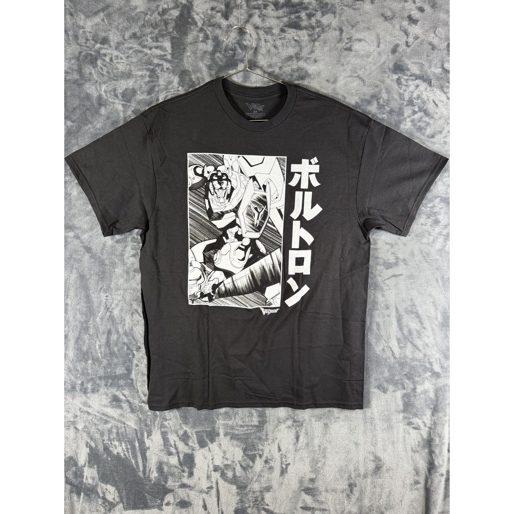 Voltron Shirt Mens Large Black Legendary Defender Japanese Graphic Anime Tee